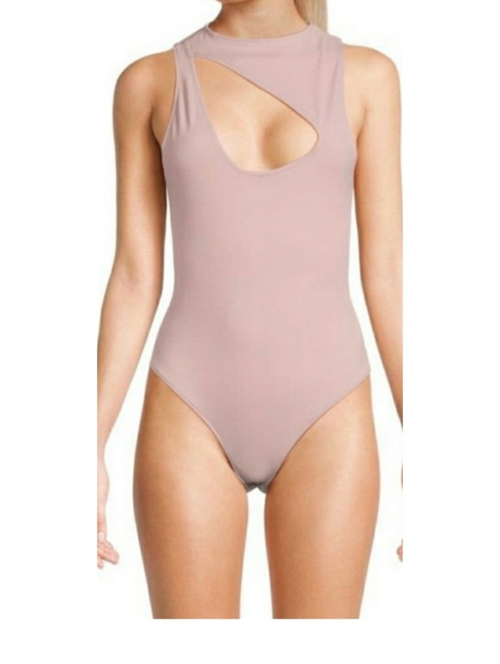 Intimately by Free People Mauve Cutout Bodysuit NWOT XS